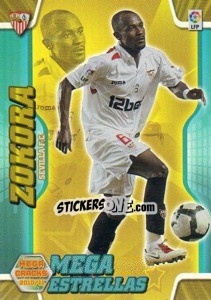 Sticker Zokora - Liga BBVA 2010-2011. Megacracks n. 376 - Panini