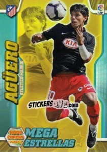 Sticker Agüero - Liga BBVA 2010-2011. Megacracks - Panini