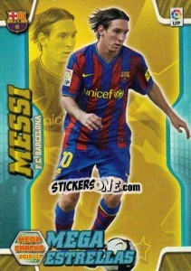 Cromo Messi - Liga BBVA 2010-2011. Megacracks - Panini