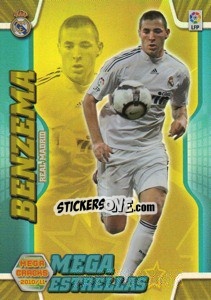 Sticker Benzemá - Liga BBVA 2010-2011. Megacracks - Panini