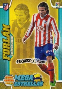Sticker Forlán - Liga BBVA 2010-2011. Megacracks - Panini