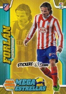 Sticker Forlán - Liga BBVA 2010-2011. Megacracks n. 391 - Panini