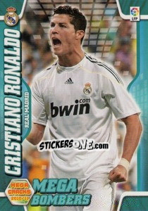 Cromo Cristiano Ronaldo - Liga BBVA 2010-2011. Megacracks - Panini