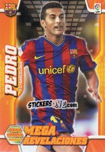 Sticker Pedro Rodríguez - Liga BBVA 2010-2011. Megacracks n. 403 - Panini