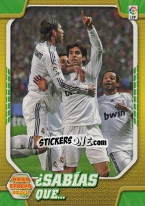 Sticker ¿;Sabias que? - Liga BBVA 2010-2011. Megacracks n. 407 - Panini