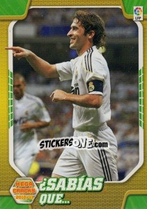 Sticker ¿;sabias Que? Raul Gonzalez Blanco - Liga BBVA 2010-2011. Megacracks n. 413 - Panini