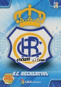 Cromo Escudo Recreativo - Liga BBVA 2010-2011. Megacracks - Panini