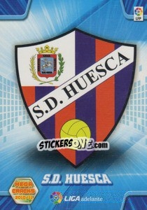 Cromo Escudo Huesca - Liga BBVA 2010-2011. Megacracks - Panini