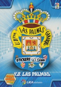 Cromo Escudo Las Palmas - Liga BBVA 2010-2011. Megacracks - Panini