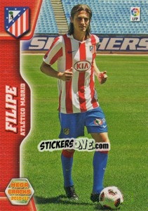 Sticker Filipe Luis - Liga BBVA 2010-2011. Megacracks - Panini