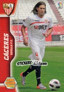 Cromo Martín Cáceres - Liga BBVA 2010-2011. Megacracks - Panini