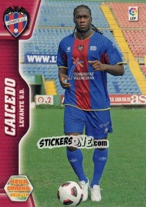Sticker Felipe Caicedo - Liga BBVA 2010-2011. Megacracks - Panini