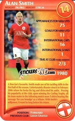 Sticker Alan Smith - Manchester United 2006-2007
 n. 13 - Top Trumps