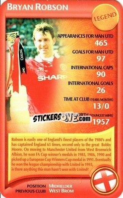 Sticker Bryan Robson - Manchester United 2006-2007
 n. 25 - Top Trumps