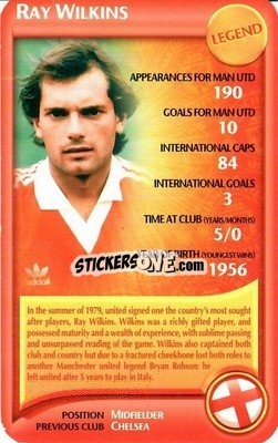 Sticker Ray Wilkins - Manchester United 2006-2007
 - Top Trumps