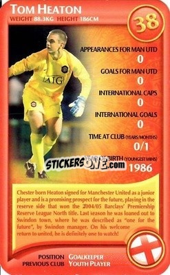 Sticker Tom Heaton - Manchester United 2006-2007
 - Top Trumps