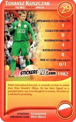 Sticker Tomasz Kuszczak - Manchester United 2006-2007
 - Top Trumps
