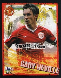Sticker Gary Neville - English Premier League 2006-2007. Kick off
 n. 103 - Merlin