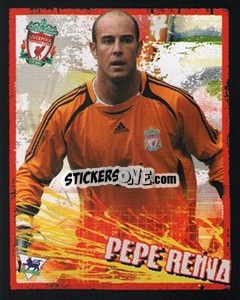 Sticker Pepe Reina - English Premier League 2006-2007. Kick off
 n. 82 - Merlin