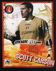 Sticker Scott Carson - English Premier League 2006-2007. Kick off
 n. 42 - Merlin