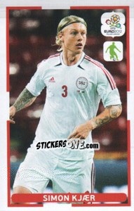 Sticker Simon Kjaer - UEFA Euro Poland-Ukraine 2012. Dutch edition - Panini