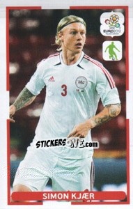 Sticker Simon Kjaer - UEFA Euro Poland-Ukraine 2012. Dutch edition n. 8 - Panini