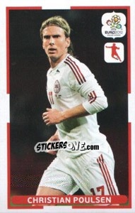 Sticker Christian Poulsen - UEFA Euro Poland-Ukraine 2012. Dutch edition n. 10 - Panini