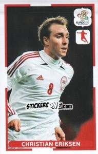 Sticker Christian Eriksen - UEFA Euro Poland-Ukraine 2012. Dutch edition n. 11 - Panini