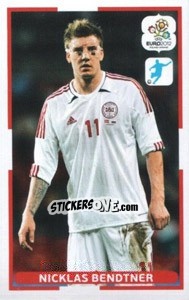 Sticker Nicklas Bendtner - UEFA Euro Poland-Ukraine 2012. Dutch edition n. 15 - Panini
