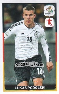 Sticker Lukas Podolski - UEFA Euro Poland-Ukraine 2012. Dutch edition - Panini