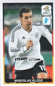 Sticker Miroslav Klose - UEFA Euro Poland-Ukraine 2012. Dutch edition - Panini