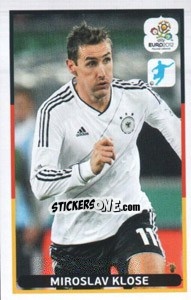 Sticker Miroslav Klose - UEFA Euro Poland-Ukraine 2012. Dutch edition n. 23 - Panini