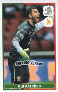 Sticker Rui Patricio - UEFA Euro Poland-Ukraine 2012. Dutch edition n. 24 - Panini