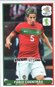 Sticker Fábio Coentrão - UEFA Euro Poland-Ukraine 2012. Dutch edition n. 26 - Panini