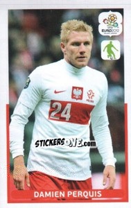 Sticker Damien Perquis - UEFA Euro Poland-Ukraine 2012. Dutch edition - Panini