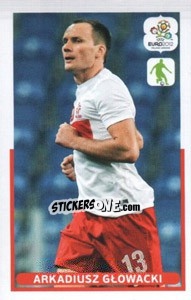 Sticker Arkadiusz Glowacki - UEFA Euro Poland-Ukraine 2012. Dutch edition - Panini