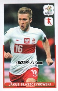 Sticker Jakub Blaszczykowski - UEFA Euro Poland-Ukraine 2012. Dutch edition - Panini