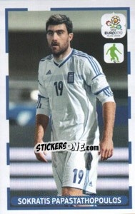 Sticker Sokratis Papastathopoulos - UEFA Euro Poland-Ukraine 2012. Dutch edition - Panini