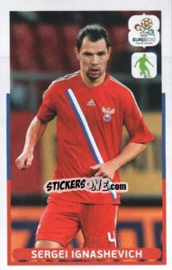 Sticker Sergei Ignashevich - UEFA Euro Poland-Ukraine 2012. Dutch edition - Panini
