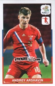 Sticker Andrey Arshavin - UEFA Euro Poland-Ukraine 2012. Dutch edition - Panini