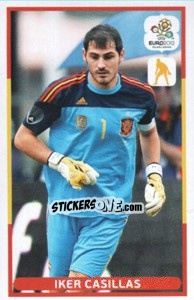 Sticker Iker Casillas - UEFA Euro Poland-Ukraine 2012. Dutch edition - Panini