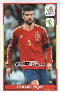 Sticker Gerard Piqué - UEFA Euro Poland-Ukraine 2012. Dutch edition - Panini