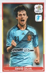 Sticker David Silva - UEFA Euro Poland-Ukraine 2012. Dutch edition n. 66 - Panini