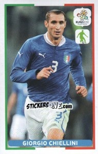 Sticker Giorgio Chiellini - UEFA Euro Poland-Ukraine 2012. Dutch edition - Panini