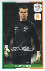 Sticker Shay Given - UEFA Euro Poland-Ukraine 2012. Dutch edition n. 74 - Panini