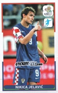 Sticker Nikica Jelavic - UEFA Euro Poland-Ukraine 2012. Dutch edition n. 87 - Panini