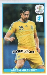 Sticker Artem Milevskiy - UEFA Euro Poland-Ukraine 2012. Dutch edition - Panini