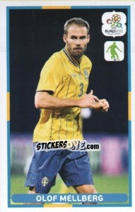 Sticker Olof Mellberg - UEFA Euro Poland-Ukraine 2012. Dutch edition - Panini