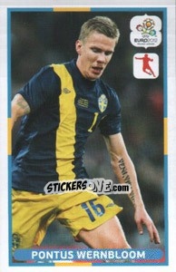 Sticker Pontus Wernbloom - UEFA Euro Poland-Ukraine 2012. Dutch edition - Panini