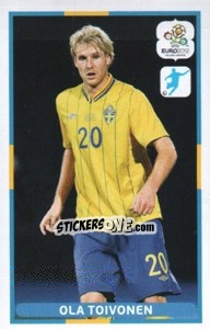 Sticker Ola Toivonen - UEFA Euro Poland-Ukraine 2012. Dutch edition n. 101 - Panini